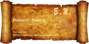 Bebesi Maura névjegykártya